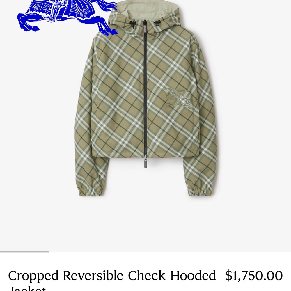 Burberry Green Plaid Utility Jacket - Picture 5 of 8